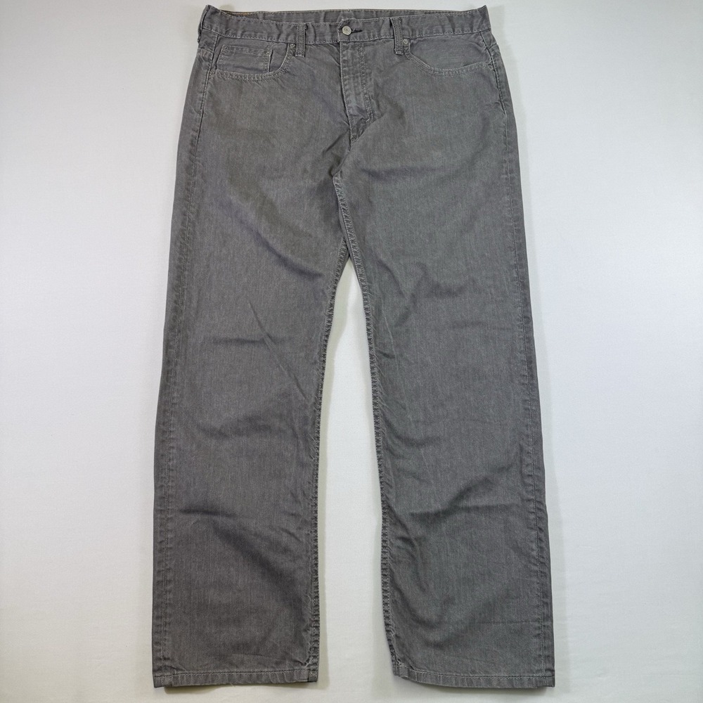 Levis 569 Jeans Mens 38x34 Gray Loose Baggy Straight Light Wash Denim